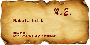 Makula Edit névjegykártya
