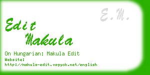 edit makula business card